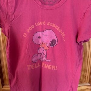 Urban Outfitters Pink Snoopy Graphic Tee